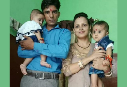 Reena Brijesh with boy & girl