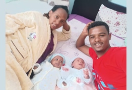 Aberash Shimelis blessed with twins babies